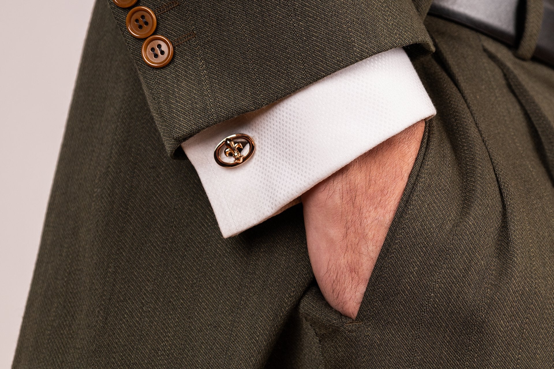 Chevalier Cufflinks - Louis Faglin Paris Rose gold