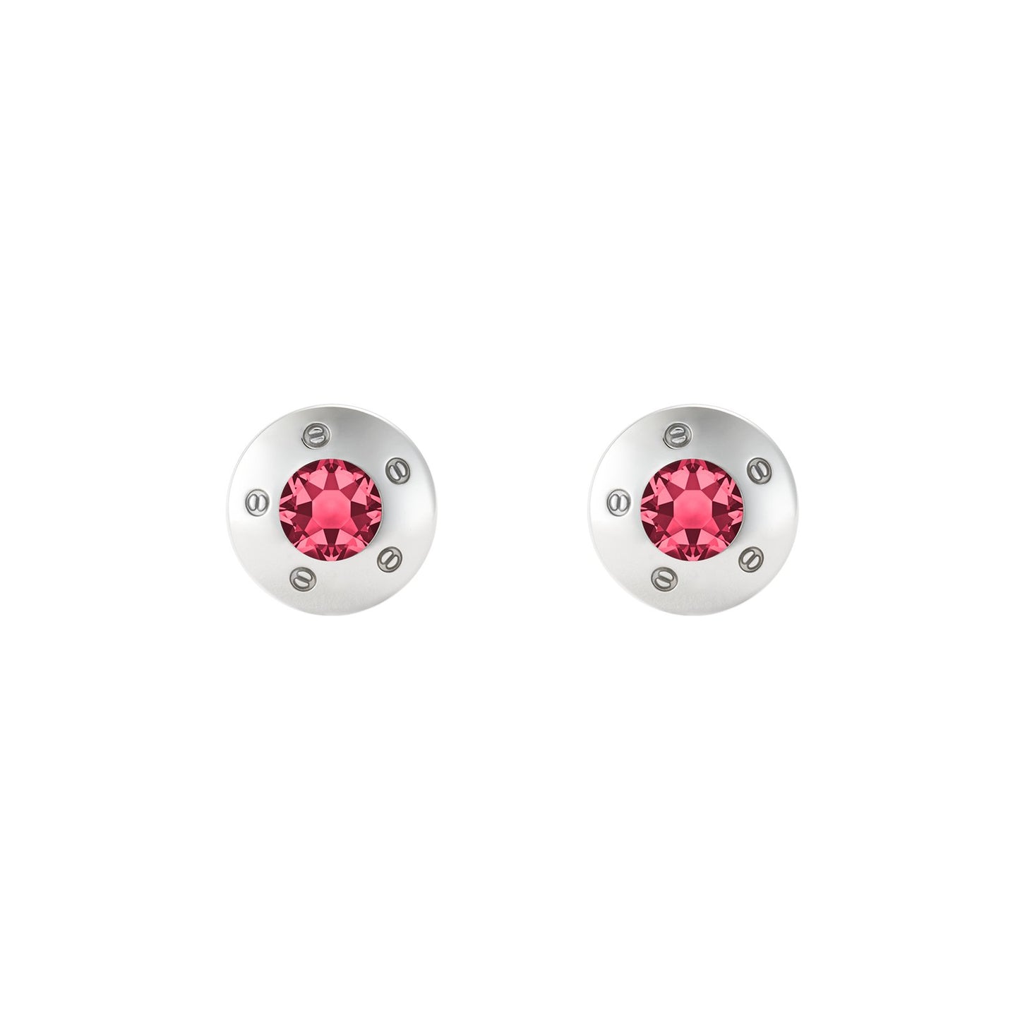 Cinq Vis Cufflinks - Louis Faglin Paris Silver Red None