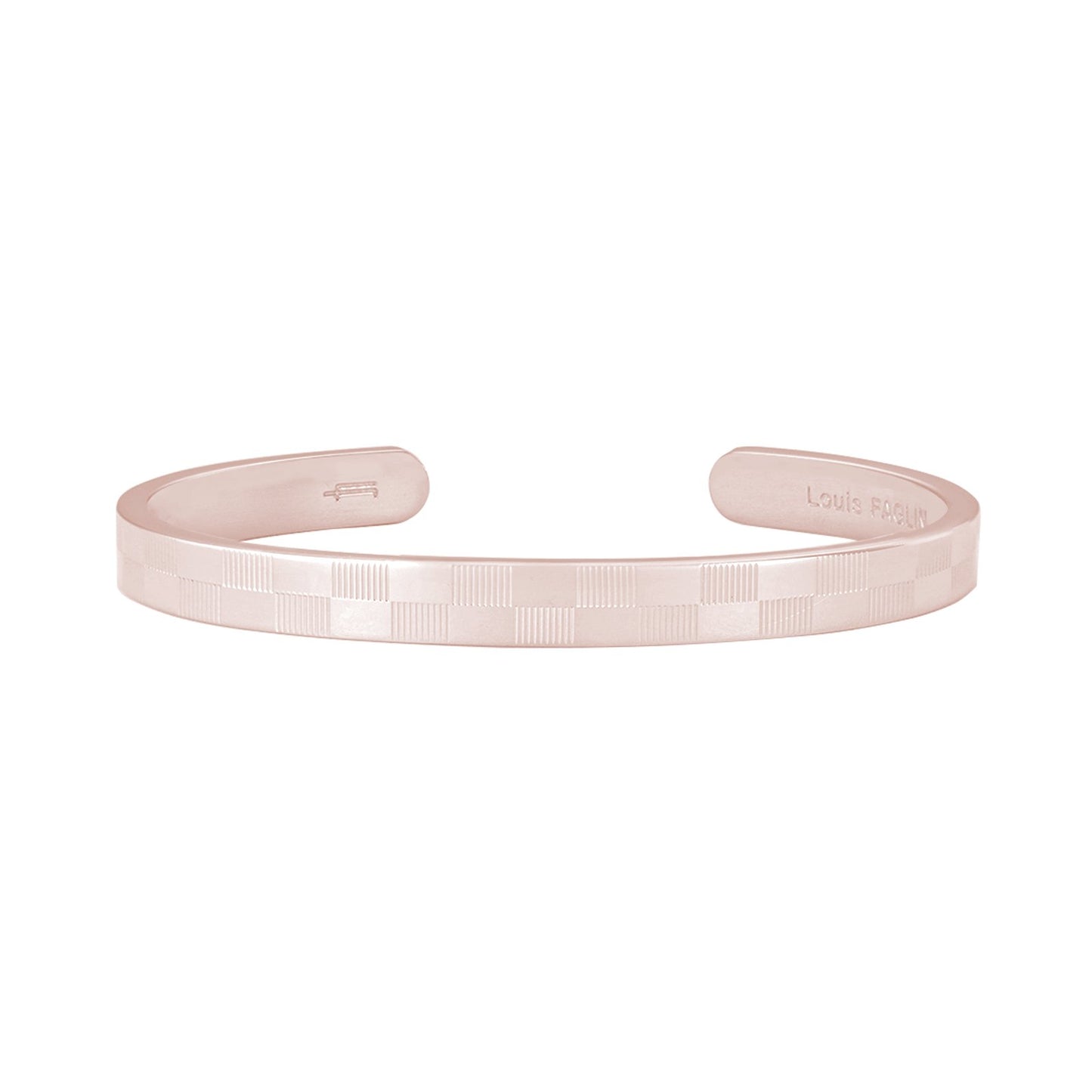 Damier Bangle - Louis Faglin Paris Rose gold Small