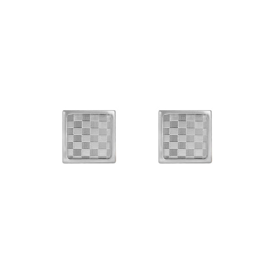 Damier Cufflinks - Louis Faglin Paris Silver