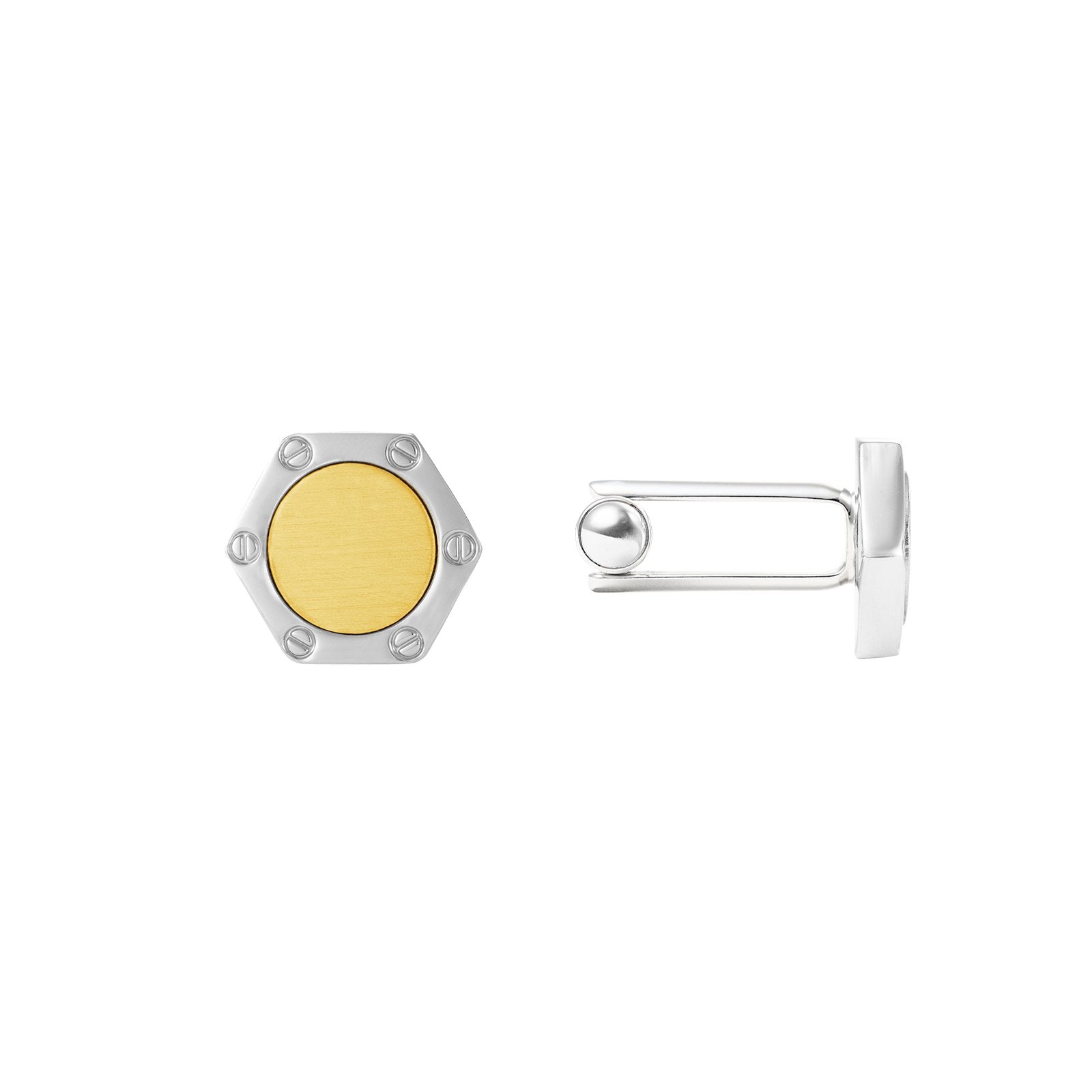 Heximperiale Cufflinks - Louis Faglin Paris Gold Silver