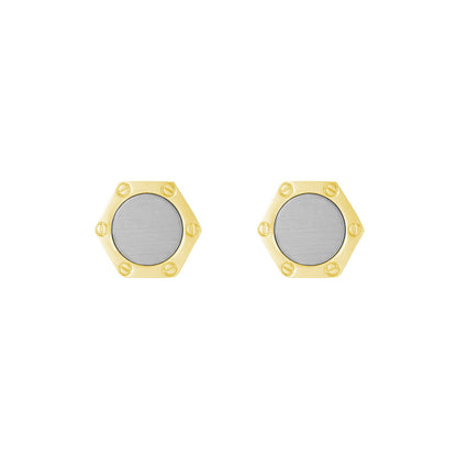 Heximperiale Cufflinks - Louis Faglin Paris Gold Silver