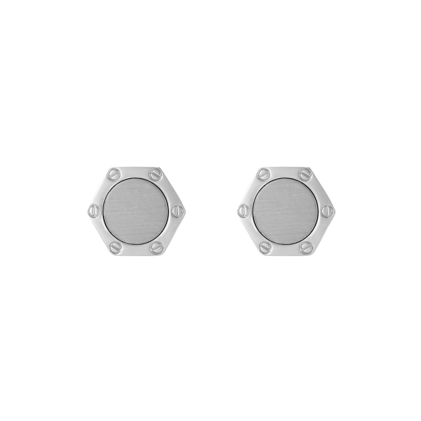 Heximperiale Cufflinks - Louis Faglin Paris Silver Silver