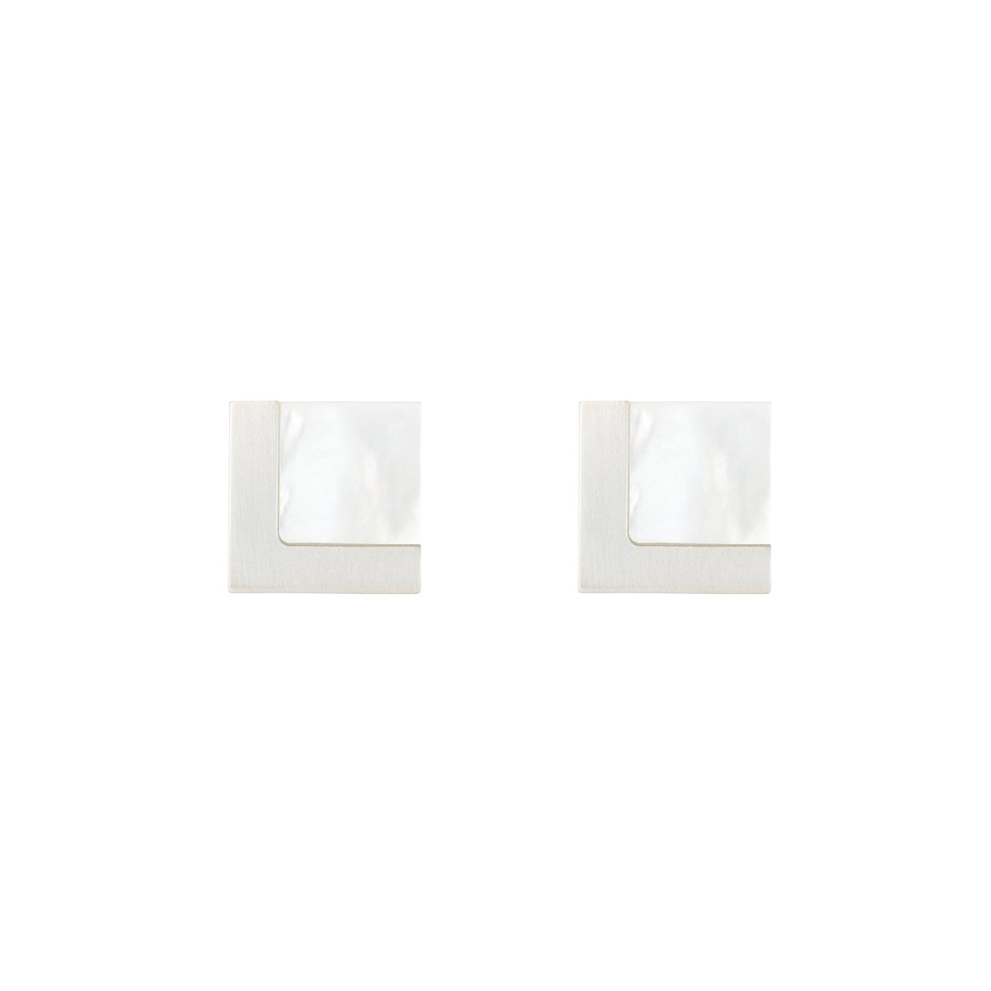 Leon Cufflinks - Louis Faglin Paris Silver White