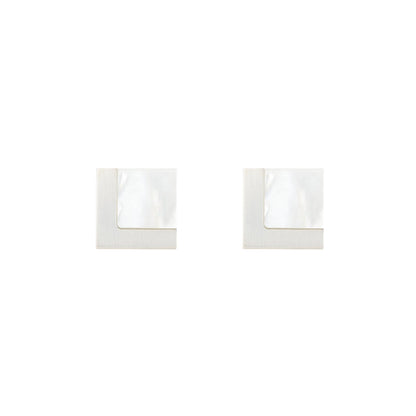 Leon Cufflinks - Louis Faglin Paris Silver White