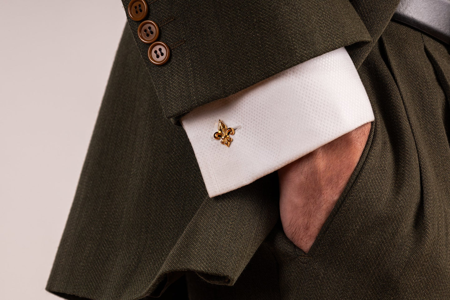 Lys Cufflinks - Louis Faglin Paris Rose gold