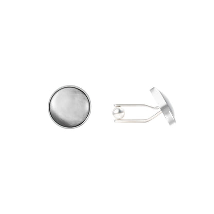 Mirage Cufflinks - Louis Faglin Paris Silver White