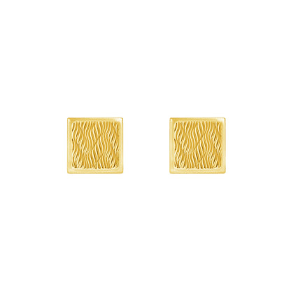 Moire Cufflinks - Louis Faglin Paris Gold